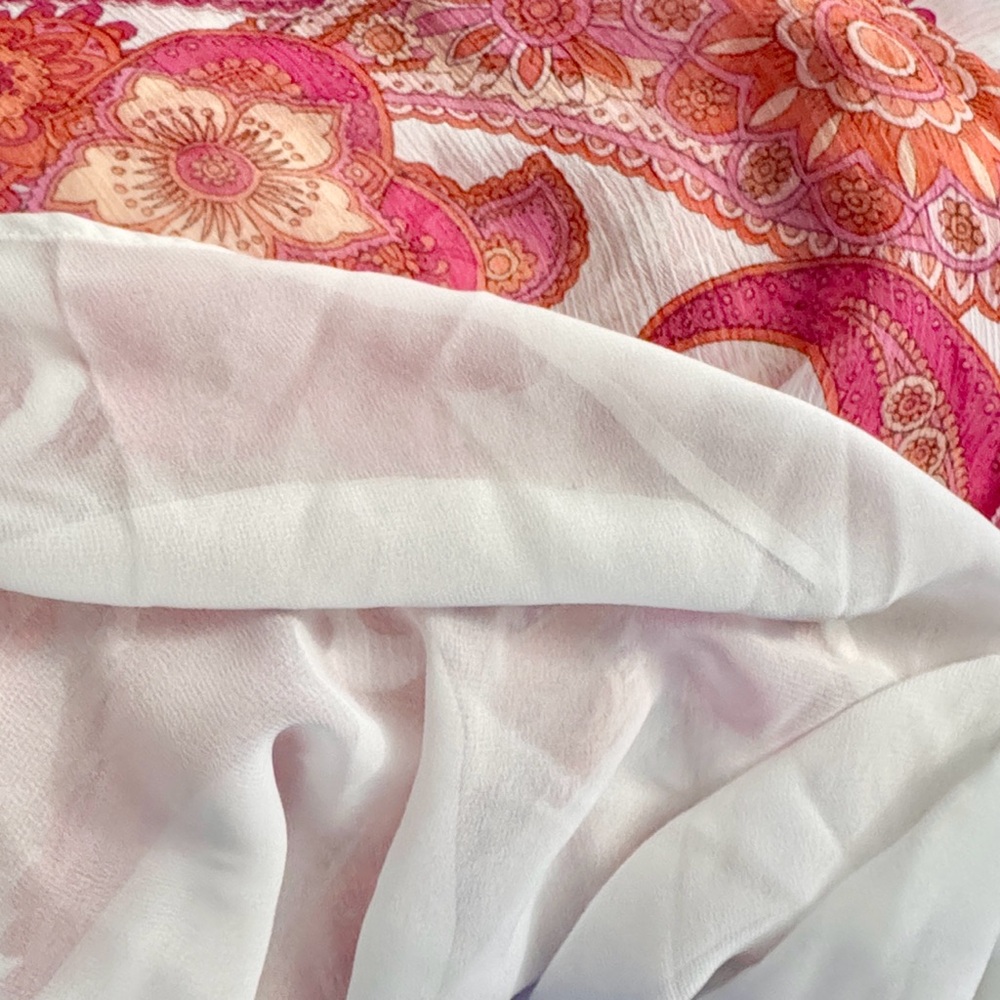 Express Pink and Orange Paisley Halter Blouse - Picture 6 of 8